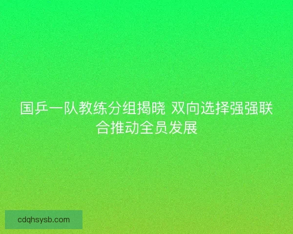 国乒一队教练分组揭晓 双向选择强强联合推动全员发展